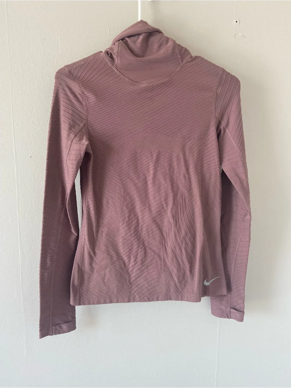 Nike Women's Element Running Dri-Fit Hoodie Balaclava XS mauve